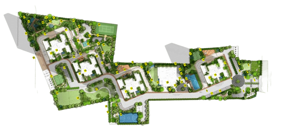 Master layout plan of the Soul of the Seasons project